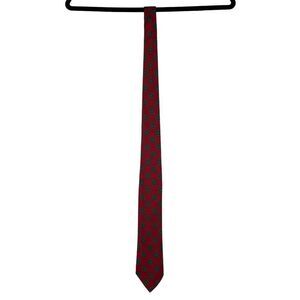 YSL Vintage Red 100% Silk Tie